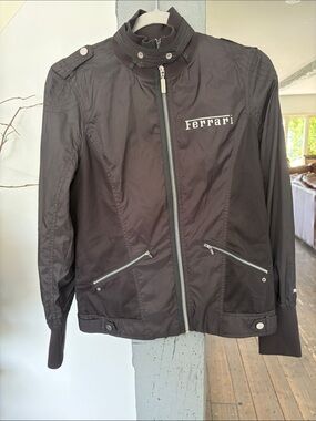 Ferrari Black Zip-Up Racing Jacket BRAND NEW MISSING TAG